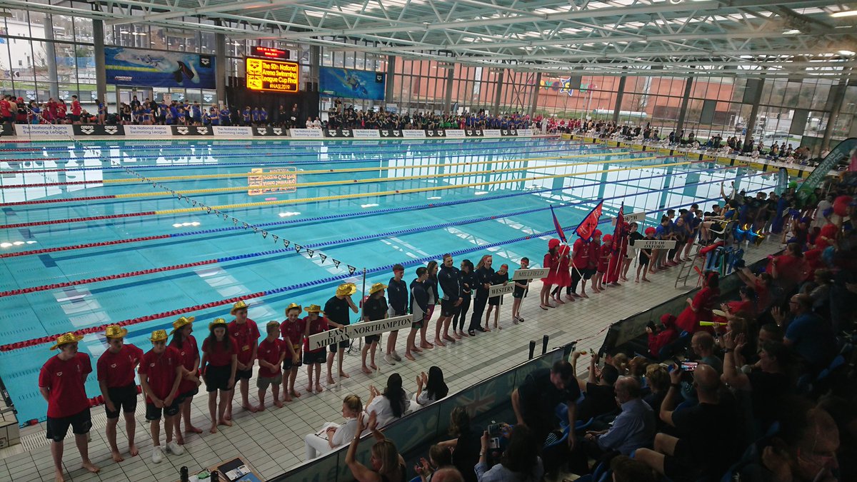 SwimTiming's tweet image. Teams all ready for the 50th National Arena Swimming League Cup Final. #NASL2019 @Natswimleague @CardiffIntPool