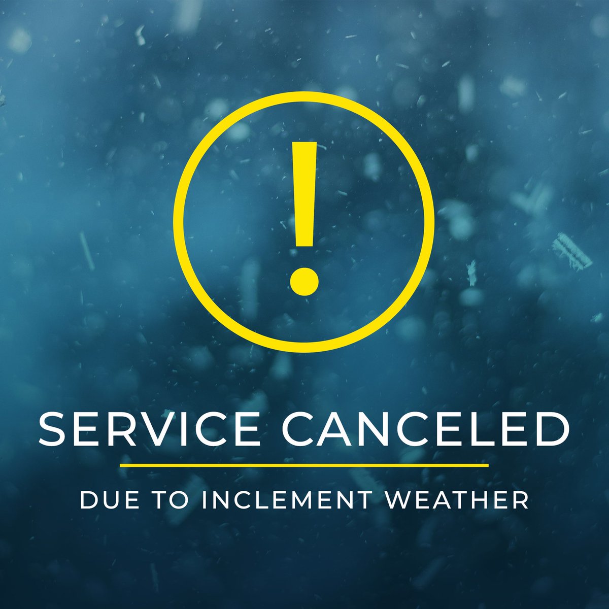 thepowt's tweet photo. We are canceling services today due to inclement weather! Stay safe and warm! See you Wednesday! https://t.co/WiQryEUO2v
