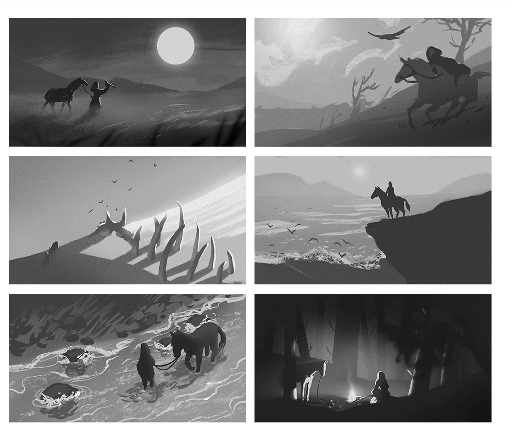 Adventures of the girl and her horse thumbs all together! Might do some colour keys of this sometime, maaaaybe. 