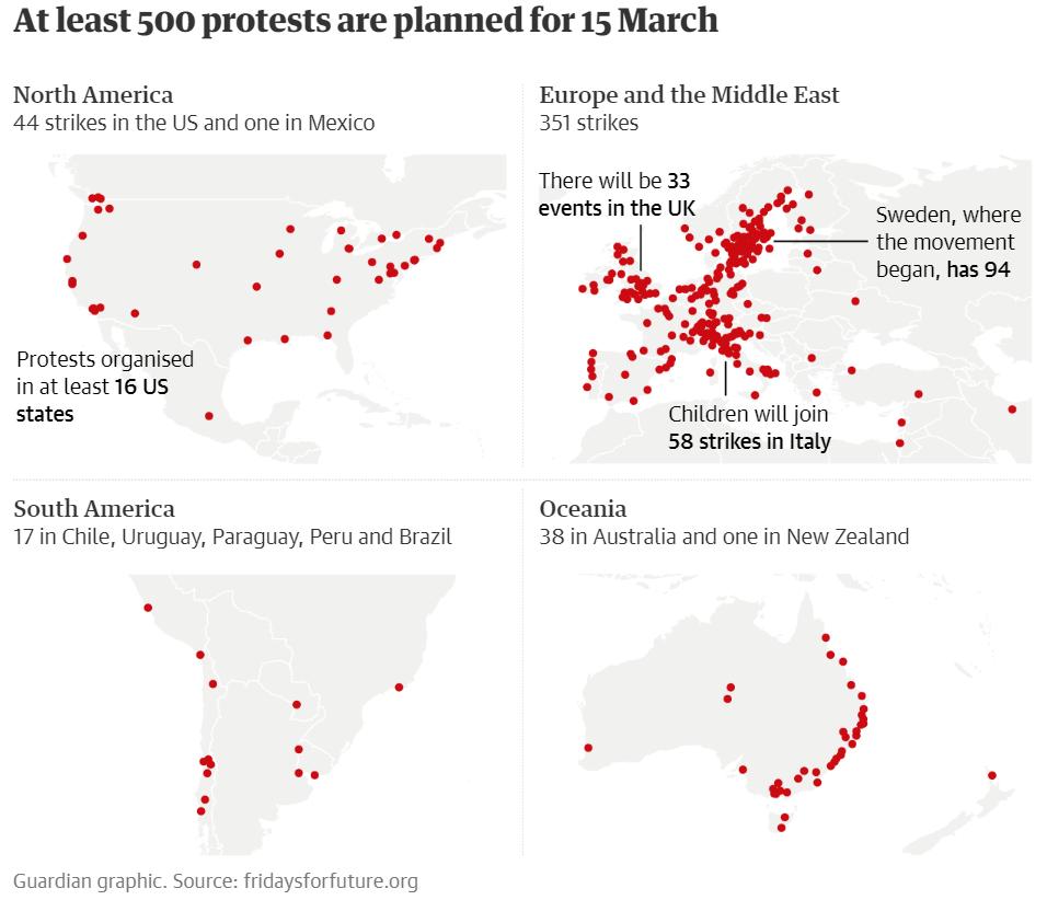 Youth climate strikers: 
'We are going to change the fate of humanity'
At least 500 protests across 50 nations on 15th March
theguardian.com/environment/20… #SchoolStrike4Climate
#SchoolStrike
#FridaysForFuture 
Will you be there?