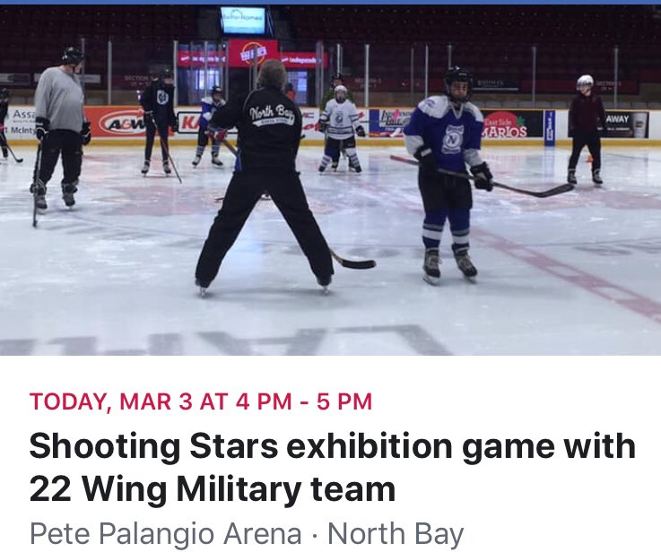 Our Shooting Stars have their first ever game today and we are a little excited. They have been working hard all season and this is their chance to put it all together. It’s going to be fun. #specialhockey #beginners #abilities #community #northbay