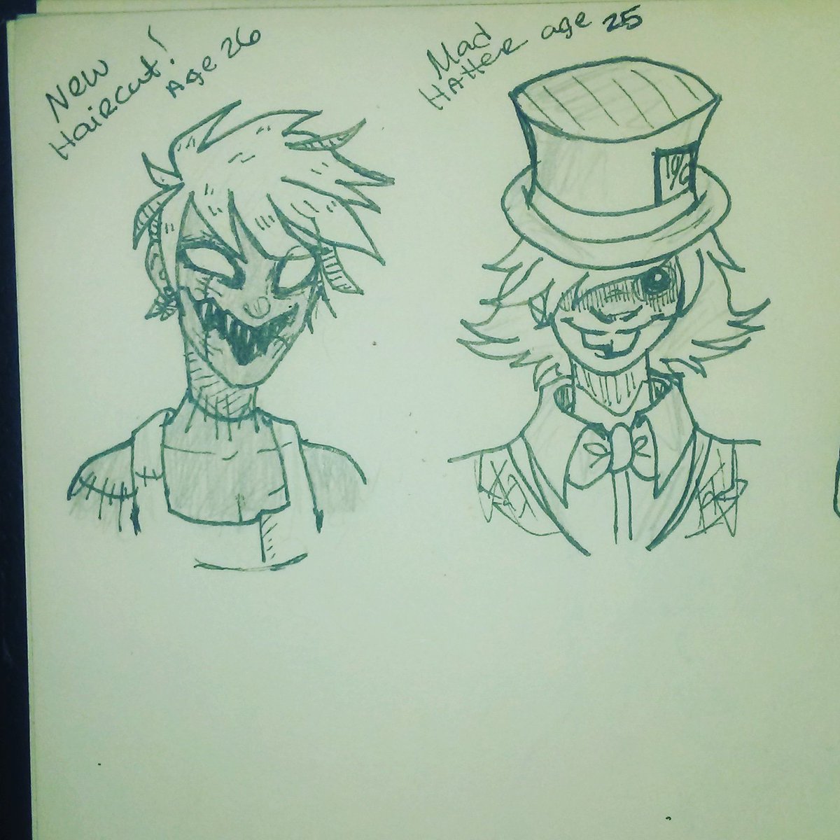 BirdieKnight13's tweet photo. Scarecrow and hatter!
#TheBatman2004 #Hattercrow #artistontwitter #spookycharacter #villainart https://t.co/5S4HEtvrIB