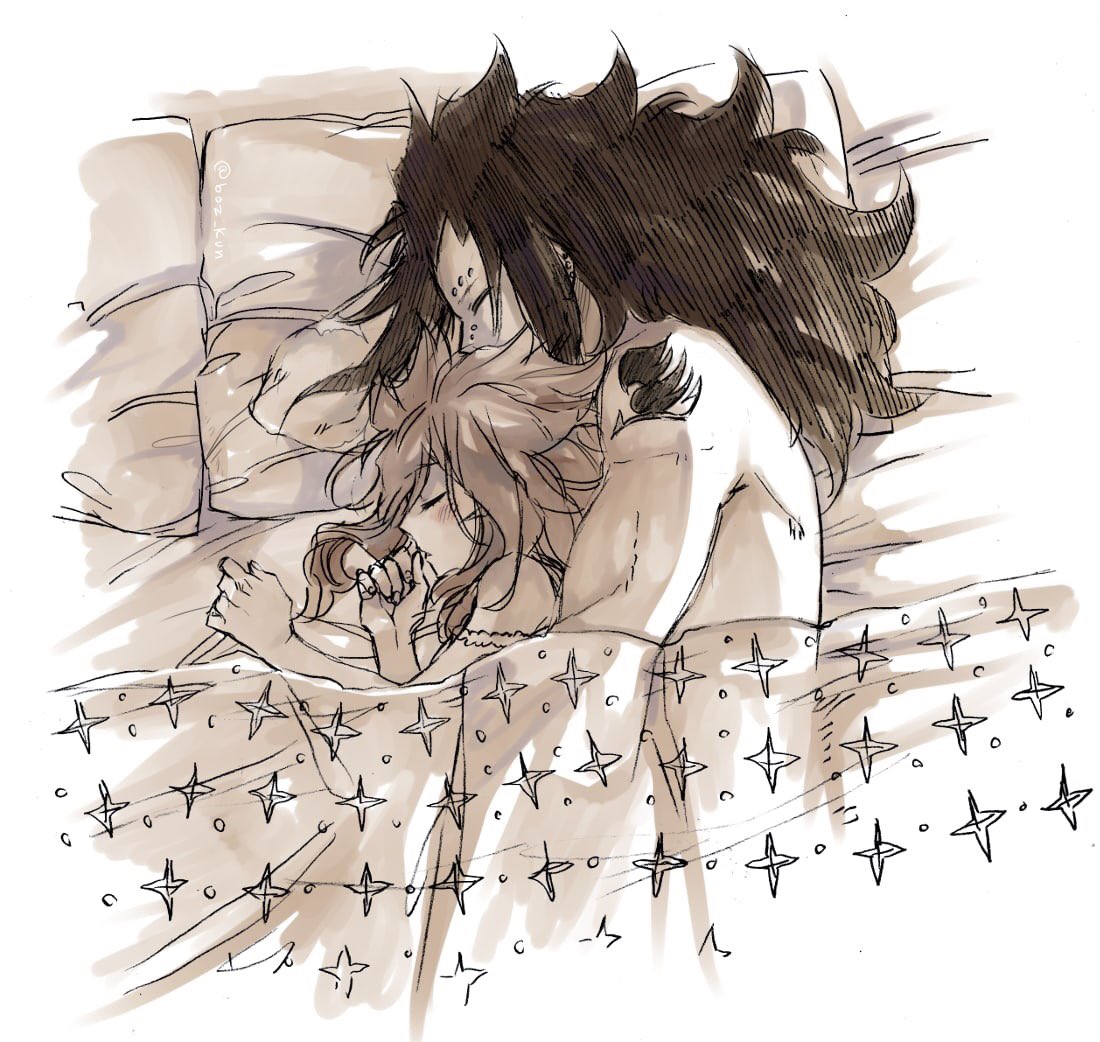 OliviaBalafika's tweet photo. “Gajeel?”
''Yes,my love?''
Levy hugged her husband like she is going to lose him
''No matter what happens,I'll always be on your side.''
''Gihihi,Thank you , Levy''
They kissed with passion and lust , and then they had a peaceful sleep in each other's arms.
#gajevy #ガジレビ https://t.co/R5YRnE5UUv