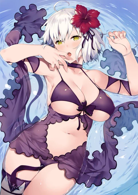 サークルカットで描いた水着ジャンヌちゃん あんまり見ないほう( *`ω` *) 