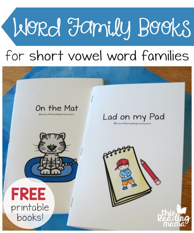 thisreadingmama's tweet photo. FREE PRINTABLE WORD FAMILY BOOKS FOR SHORT VOWELS: Looking for some FREE printable #wordfamily books to use with your child at home or students in your classroom? This is where I have collected all the word family books from my beginning reading series. https://t.co/IJmn5Oc6N6 https://t.co/P4XLvMhMJe