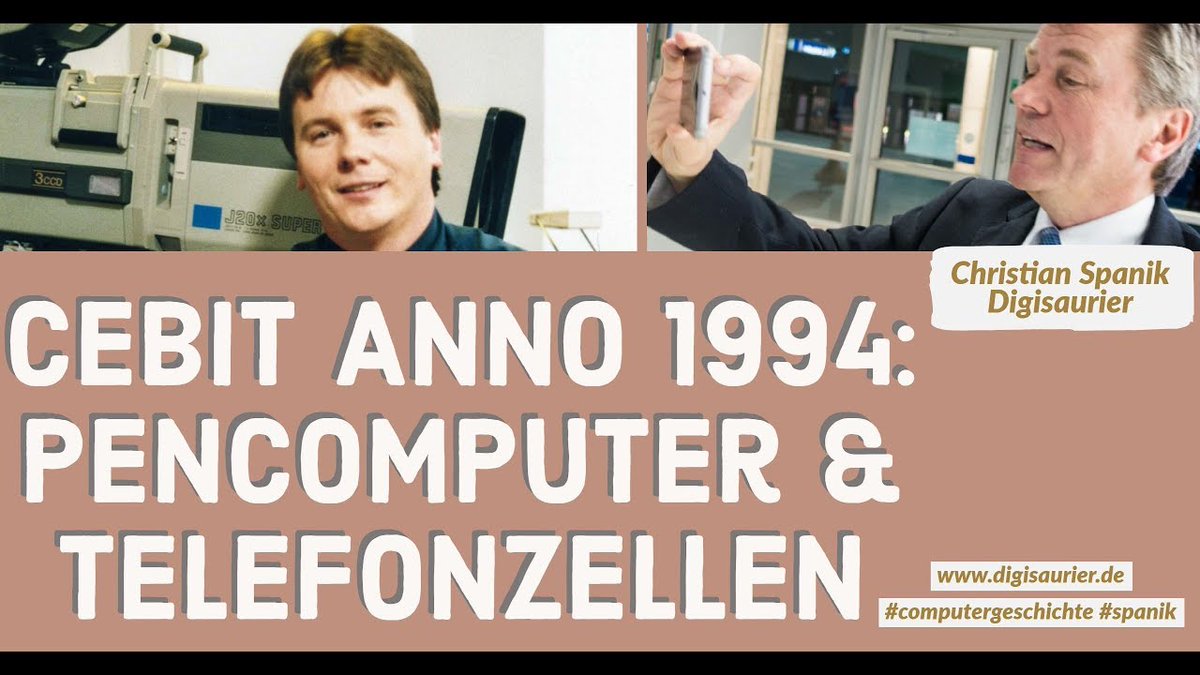 1994 - als es auf der #cebit noch Telefonzellen gab. Und Pencomputer der "heiße Scheiß" waren... Mehr Computergeschichte auf dem Youtube-Kanal der Digisaurier. Einfach abonnieren...  lhttps://youtu.be/s2tqALstp0s