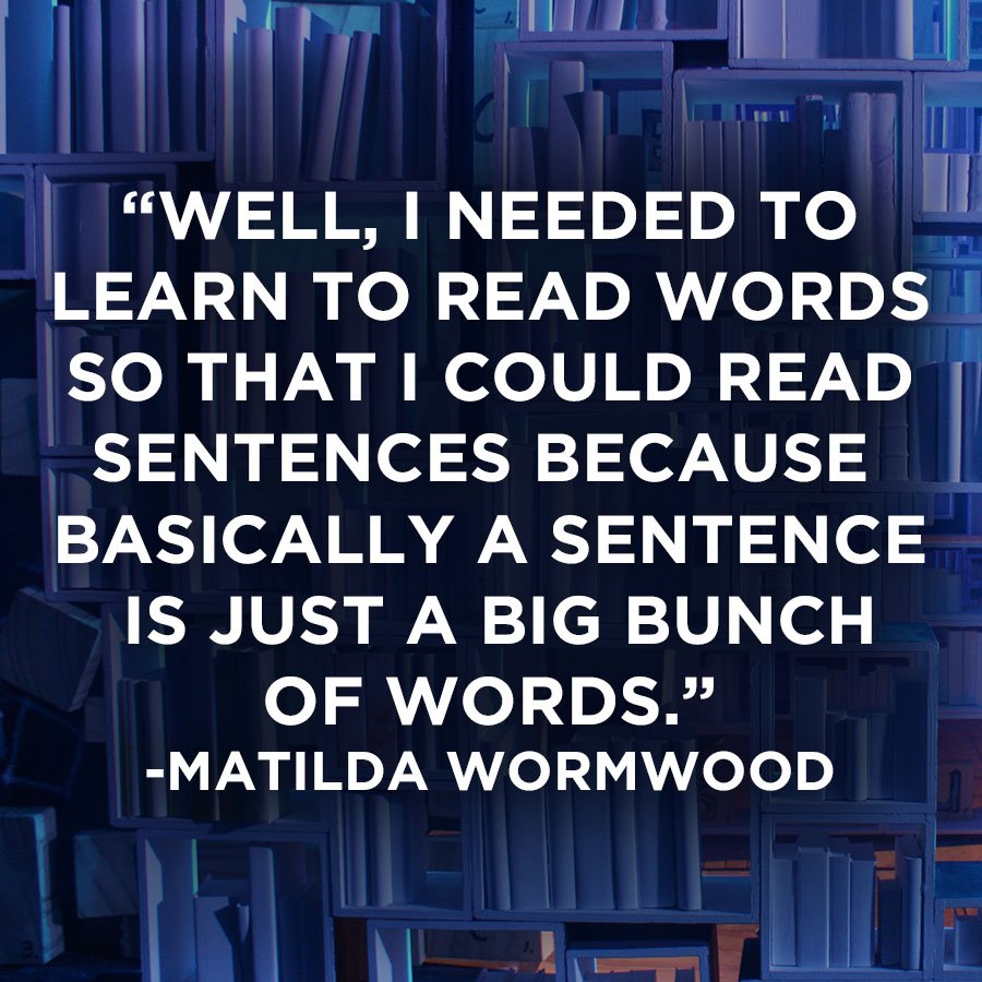 "I can now read words"