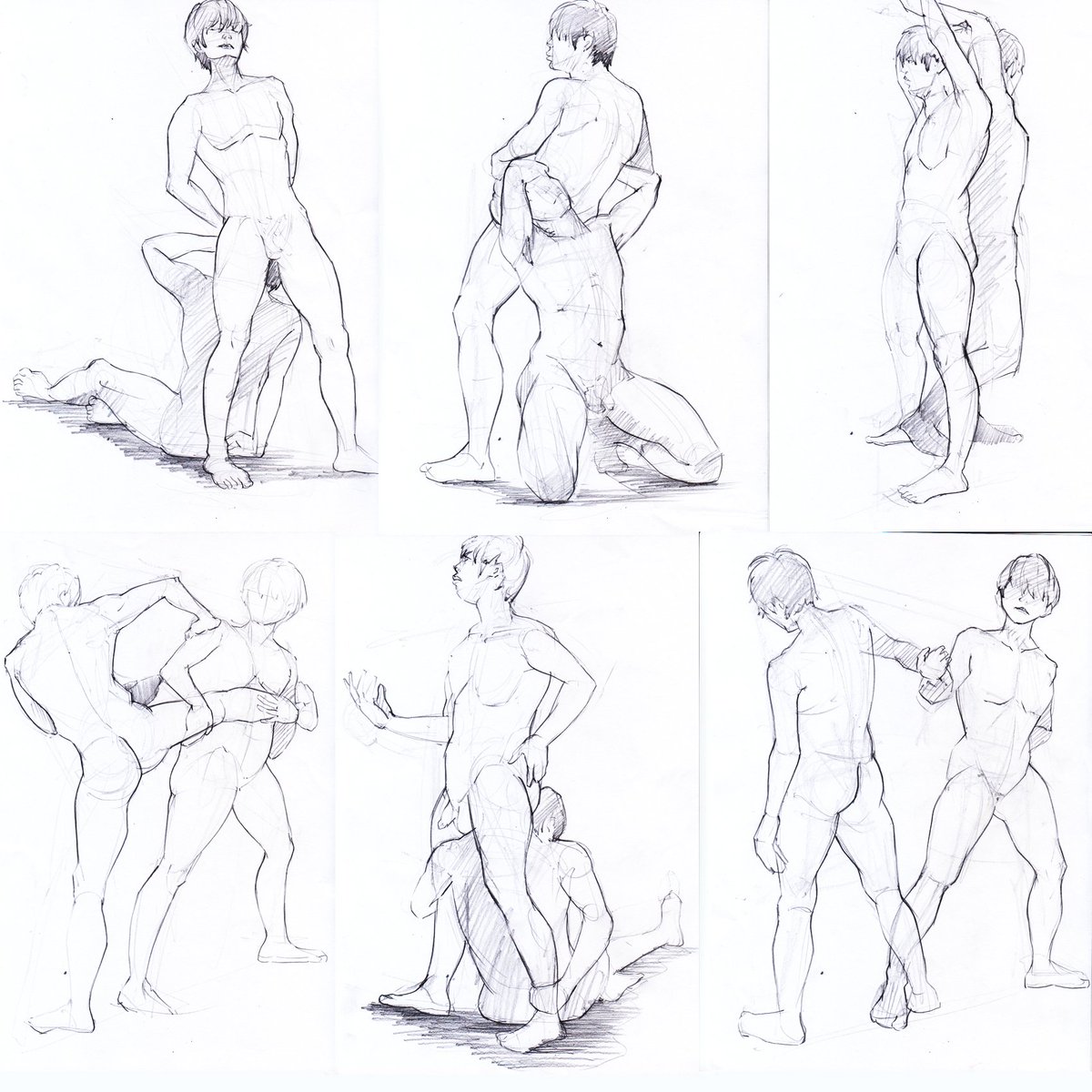 Kumao イラストレーター 男性ヌードクロッキー ダブルポーズで難しいんだけど楽しかった Poetiquecroquis Art Croquis Illust Sketch Drawing Illustration デッサン会 クロッキー会 男性ヌードクロッキー Kumaoイラスト スケッチ 絵描き