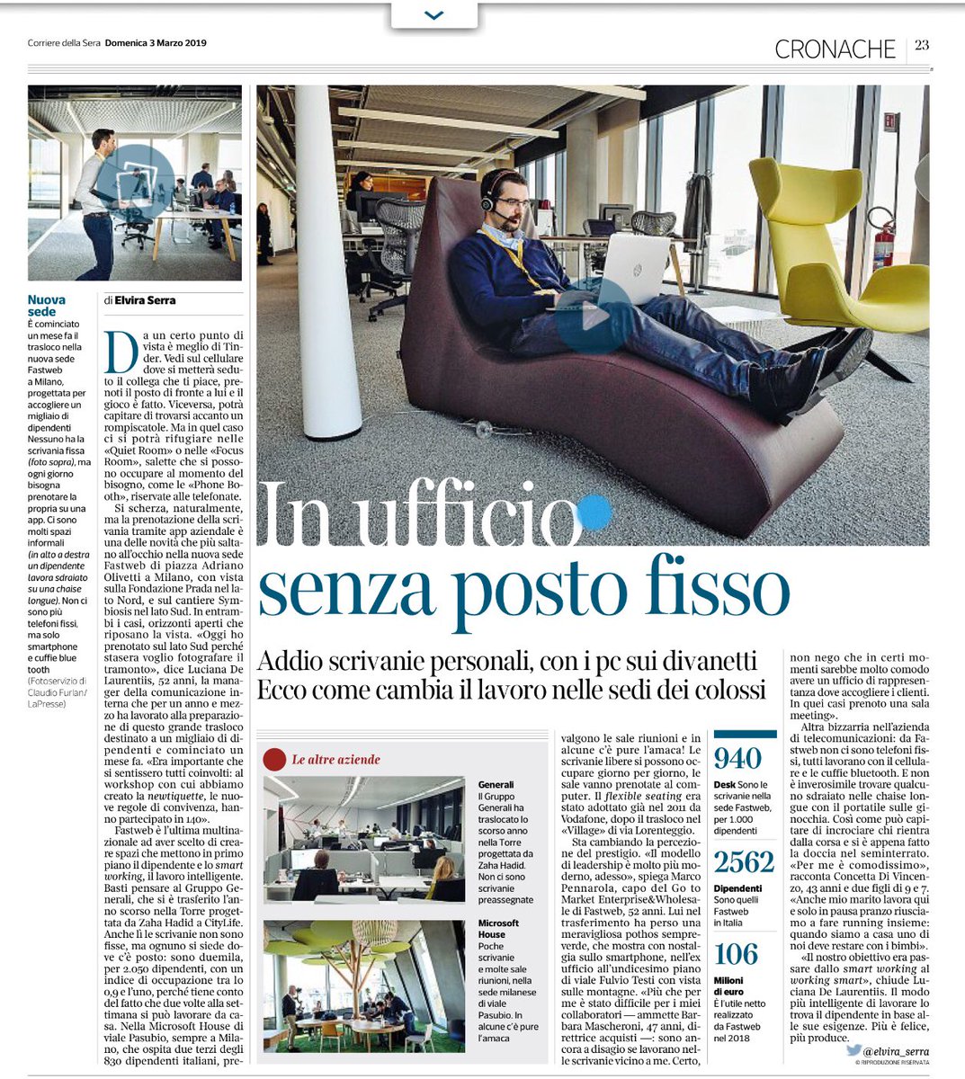 gdt62's tweet photo. In ufficio senza il posto fisso #SmartWorking by @elvira_serra via @Corriere @CorInnovazione https://t.co/14v1GucVRk