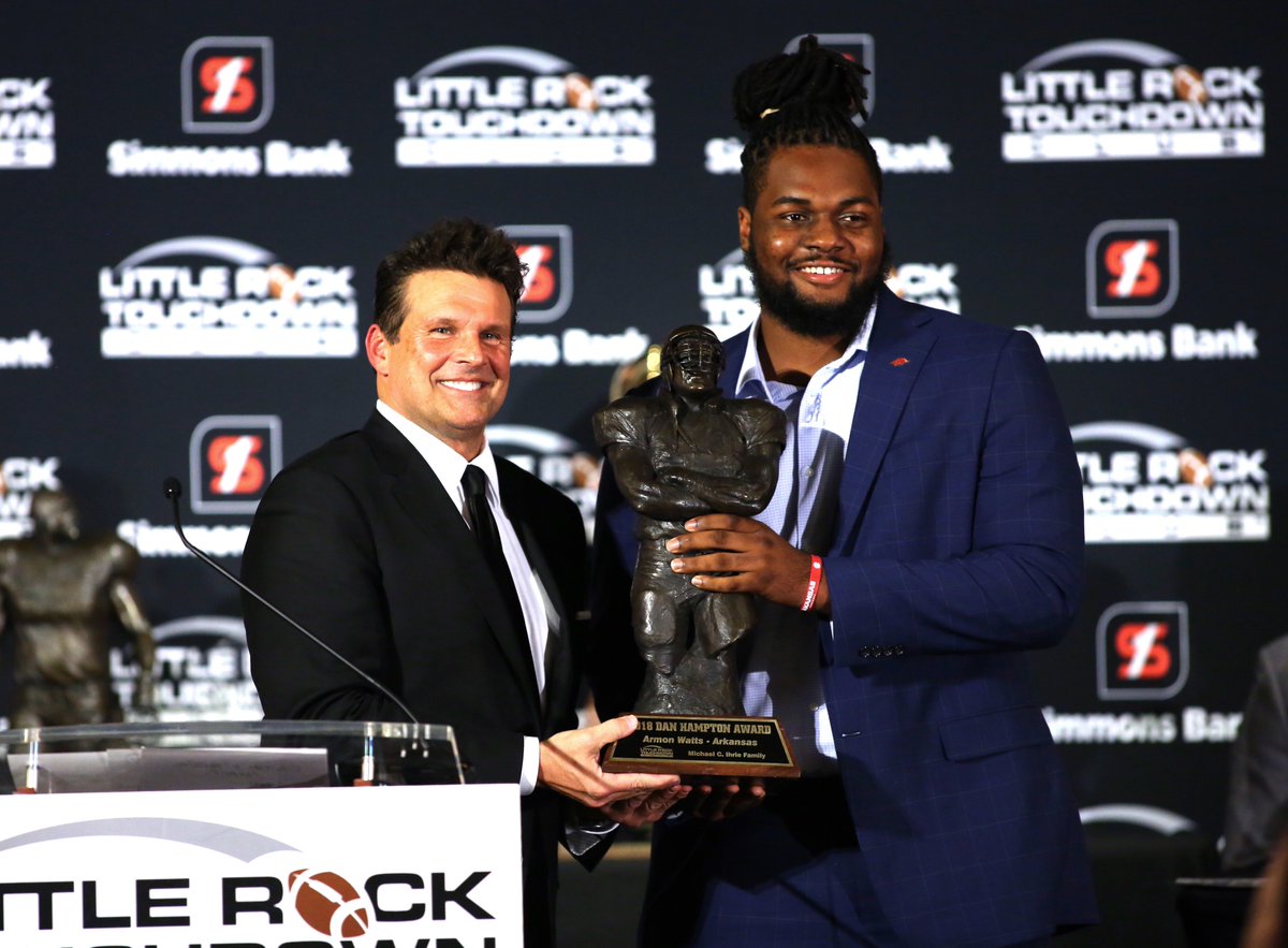DavidBazzel's tweet photo. Good luck to this big man @ArmonWatts at today’s NFL Combine…Will be a solid player in the league…#BestIsYetToCome #KeepsImproving #DanHamptonAward @MoveTheSticks @CFD22 @richeisen https://t.co/Luurf5kAG6