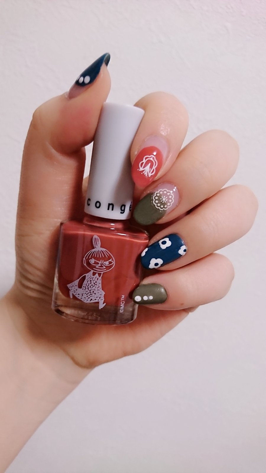 りっちぃ 北欧カラーでほっこりネイル セルフネイル セルフネイル部 ネイルサークル ポリッシュネイル 北欧ネイル 丸フレンチネイル