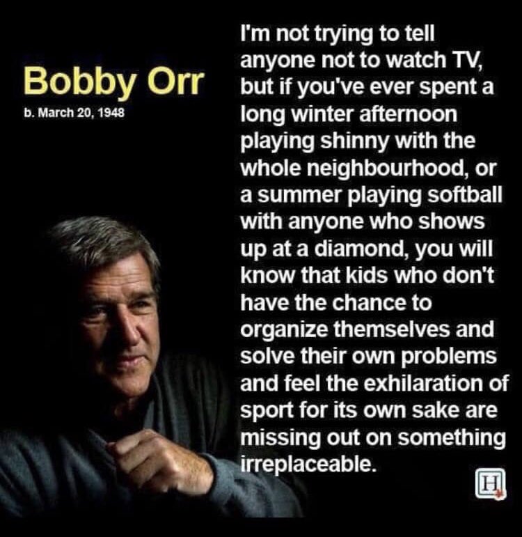 and_geography's tweet photo. Some sound advice from one of the best. #bobbyorr #playoutside #watchlesstv #bruceandclarkgeography https://t.co/yphhOZQPD3