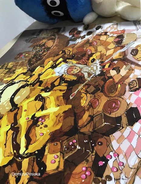 マットな紙質、アクリルの様な塗りで、めちゃくちゃ鮮やかです!!!全然写真で伝わらなくてすみません!見てというか触ってほしいです!!  https://t.co/fSrvLoJ9kp 