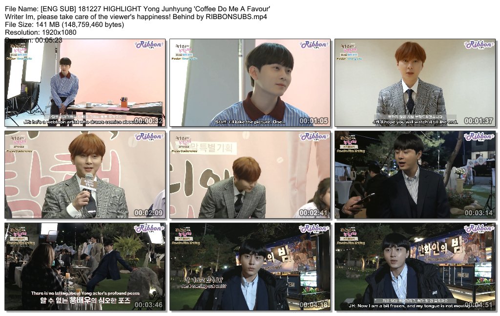 ribbonsubs's tweet photo. [ENG SUB] 181227 HIGHLIGHT Yong Junhyung - 'Coffee Do Me A Favour' Writer Im, please take care of the viewer's happiness! Behind by RIBBONSUBS

Youtube : https://t.co/RSwOllboV2
Mega : https://t.co/lAJrZNKcJe https://t.co/tj1MSKClti