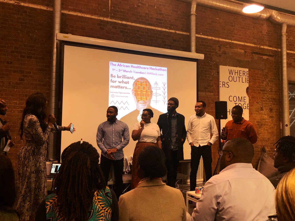 brianwong_'s tweet photo. A HUGE congratulations to the winners of this year's @kopfadeyemi African Healthcare Hackathon, including the team I had the pleasure of mentoring! 🎉 It was so intriguing to see how our interdisciplinary teams incorporated @whatthreewords into their solutions! #AHHack19 @join_ef https://t.co/GMHbG50x89