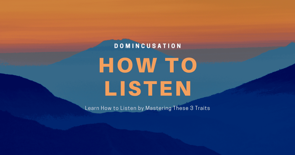 domincusation's tweet photo. More than a lost art, true listening is the definition of uncommon. How to listen needs to be added to our tools; it may be our most crucial trait. Here's how. https://t.co/AA9O2kWOmS https://t.co/taE35MUzyI