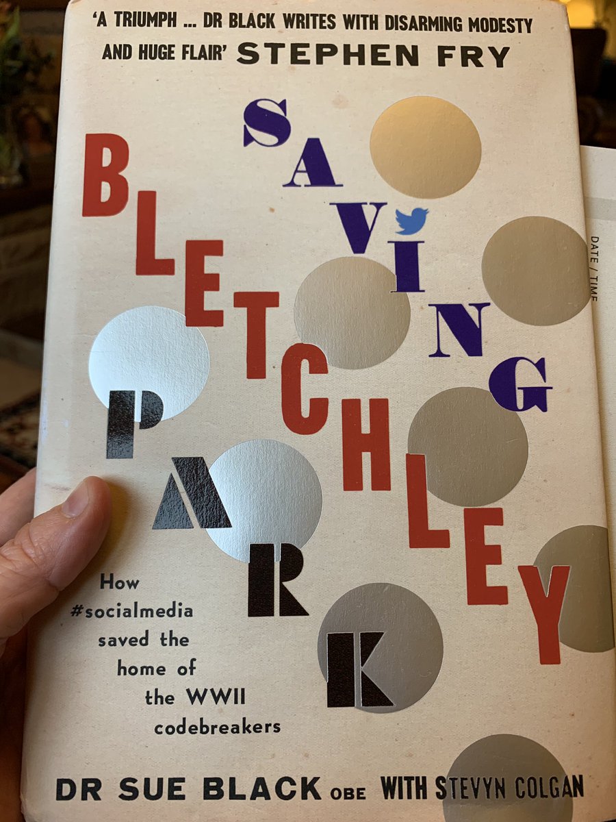 Jocoxbrown's tweet photo. Looking forward to visiting @bletchleypark in a few weeks with @tee_katy but for now Iโm excited to quench my heritage geekery thirst with #savingbletchley by @Dr_Black what an incredible story https://t.co/DCJiE0SKfk