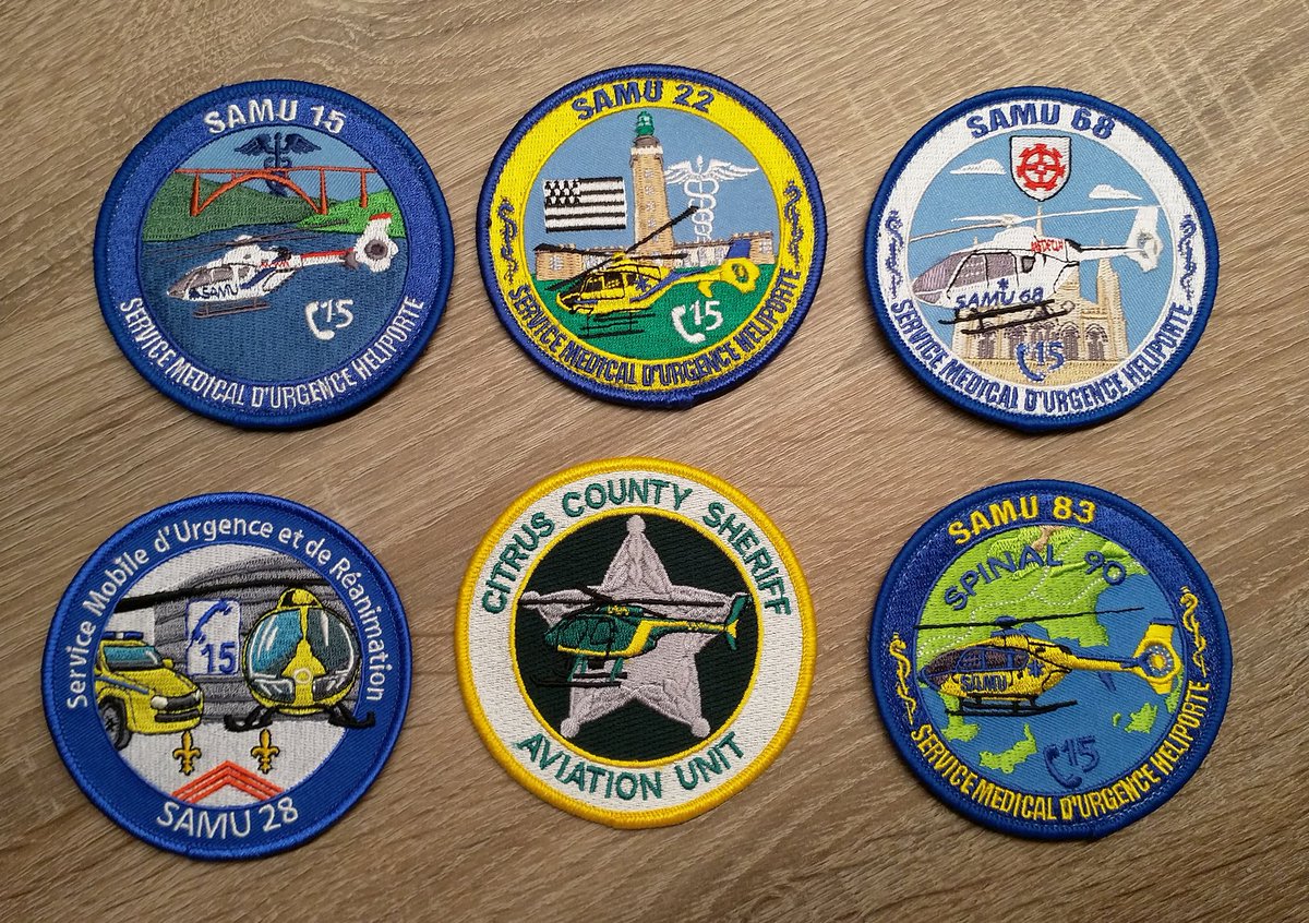Tazmanianroy's tweet image. 😎new arrivals  #samu #patchtrade #lifeliner #ambulance #traumaheli ,#politieheli 🚁🚁🚁🇫🇷🇫🇷🇫🇷🇺🇸