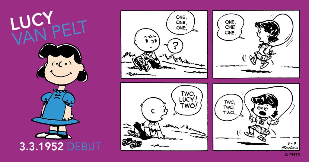 SchulzMuseum on Twitter "Lucy van Pelt first appeared in Peanuts 67