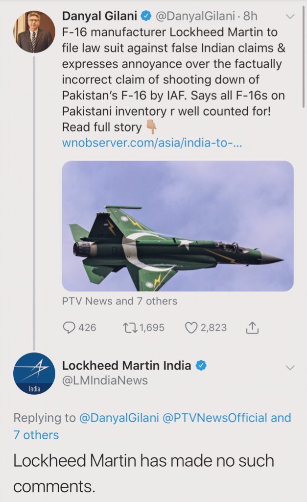 sarita_rathod's tweet photo. In #Pakistaniyo ki to #lockheedmartin  ne keh ke le li hahahaha Maja aagya.

Kab sudhregi ye ghadho ki fauj...😎😎
#StrikesMakeChange #StrikePakHard #StrikeBack
@TajinderBagga @PMOIndia @IAF_MCC 🇮🇳🇮🇳 @YShekhawt https://t.co/vlFYnaqWCA