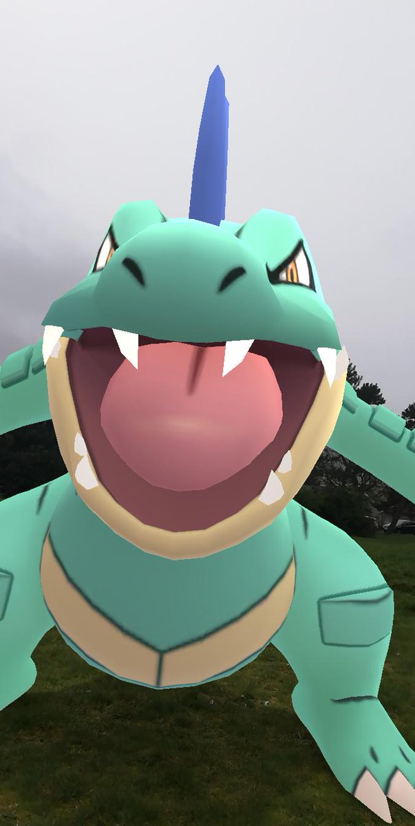 Jamieb_1994's tweet photo. #PokeTip - don't take closeups of a #Feraligatr on #GOSnapshot. #PokemonGO #GOSnap #Photography https://t.co/bKfCWHAqsH