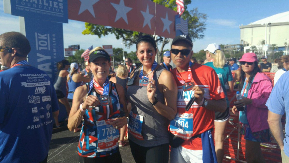 eviestratis's tweet photo. Supporting our troops Sunshine Skyway 10k https://t.co/VQLbmncqBh