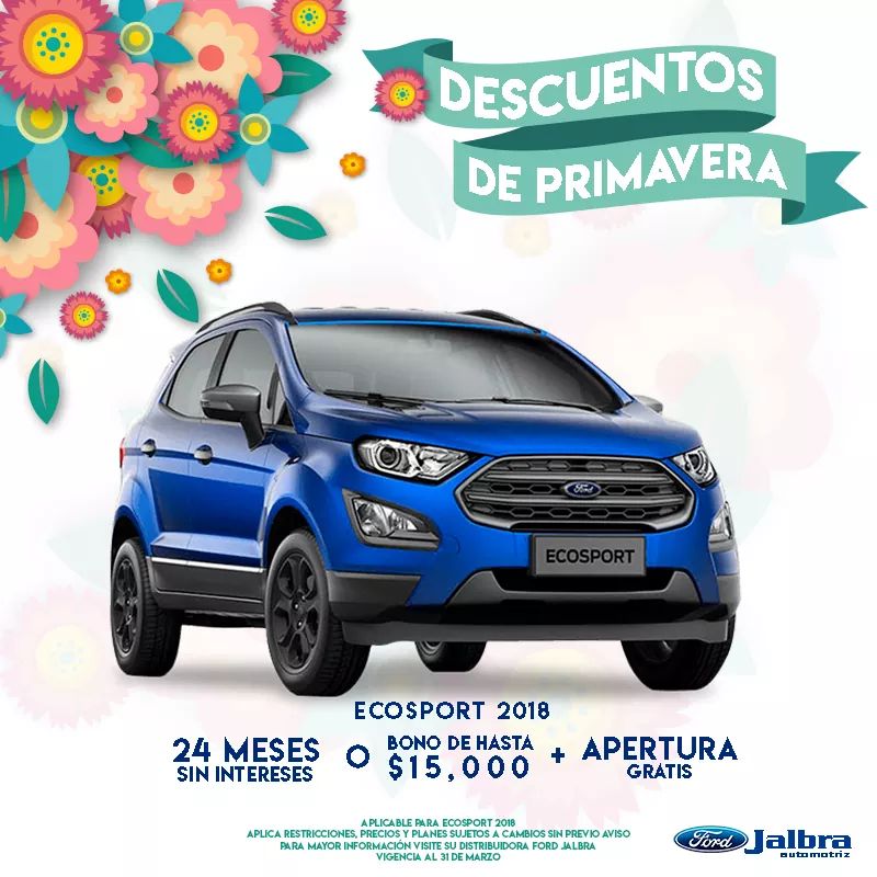 FordCholula's tweet photo. Ford EcoSport 2018 tiene el tamaño ideal para un trayecto lleno de confort y diversión. 
 📩¡ Solicita tu cotización ahora!
#FordJalbra #LlegaMásLejos https://t.co/Ap1ccf1D0b