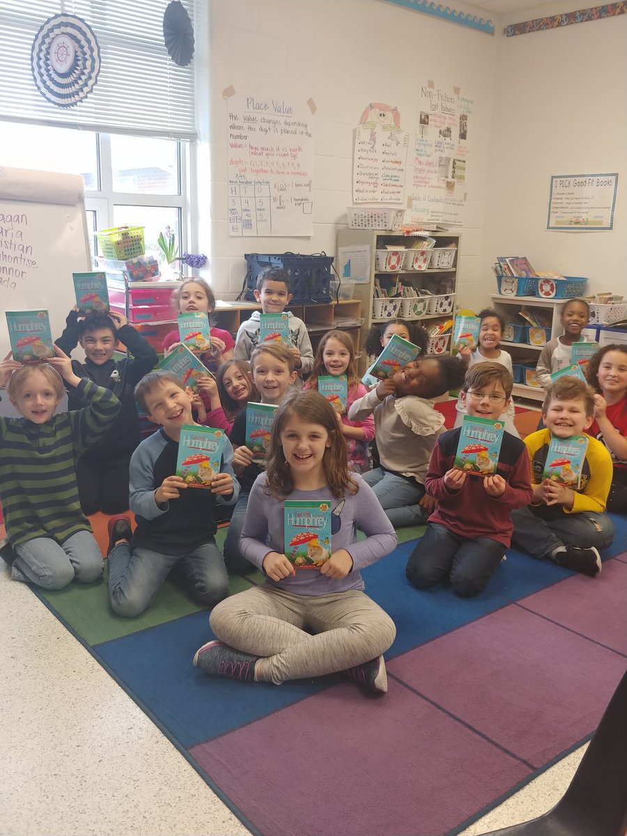 jacfrenda's tweet photo. After finishing "The World According to Humphrey" as a whole school for reading month, I surprised them with their own copy of "Spring According to Humphrey" all thanks to our book sponsors this year!!! Love that they are so excited to read a series now! #fosteringaloveforreading https://t.co/18KJMVMo53