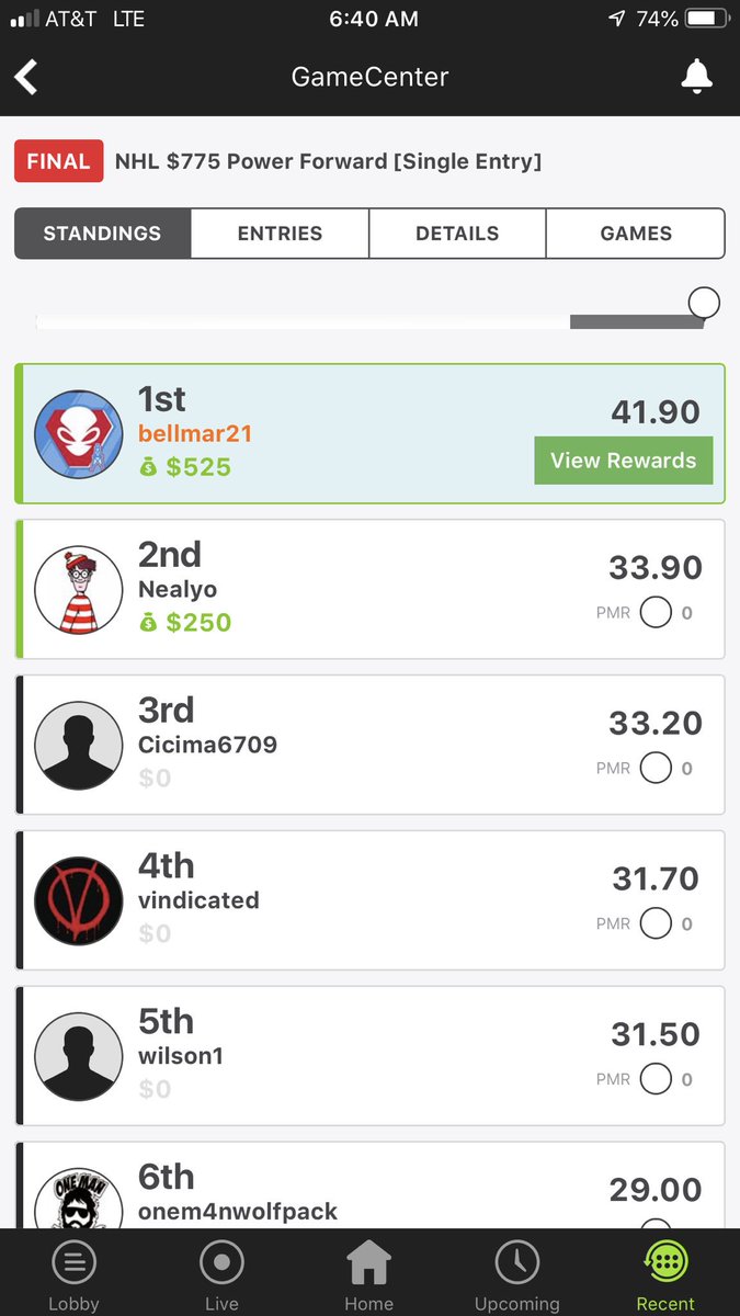 bellmar21's tweet photo. After a 3 slate slump it’s nice to make something happen. Always big ups to @Area51DFS and @thedailyaverage #NHL #DFS #Area51DFS #theinvasion https://t.co/vbVFq0bXEc