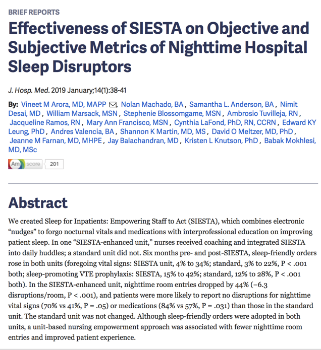 hmkyale's tweet photo. Good to see @FutureDocs and team working on helping patients get a good night’s sleep. But...patients sleep was still interrupted about once an hour…shows how far we have to go! Critical to mitigating #posthospitalsyndrome. https://t.co/snkDVe8edy @JHospMedicine https://t.co/peP8alY5wL