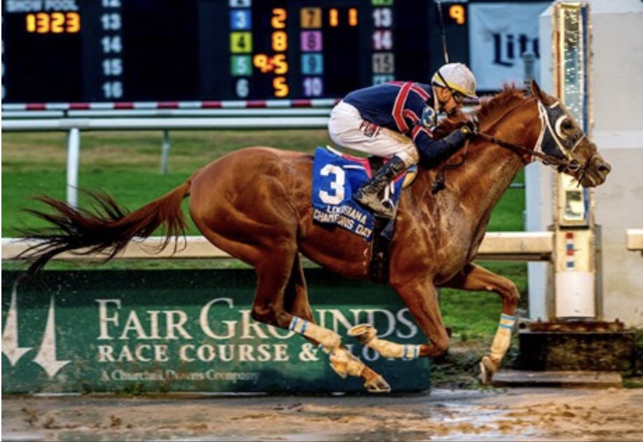 FinishFirst3's tweet image. UNDERPRESSURE (TB) wins the  Dixie Poker Ace Stakes at Fair Grounds. Underpressure has now won $505,632!

💥Powered by Finish First!

#PoweredByFinishFirst #ThoroughbredRacing  

*Pictured winning the 28th running of the Louisiana Champions Day Classic. Photo Hodges Photography