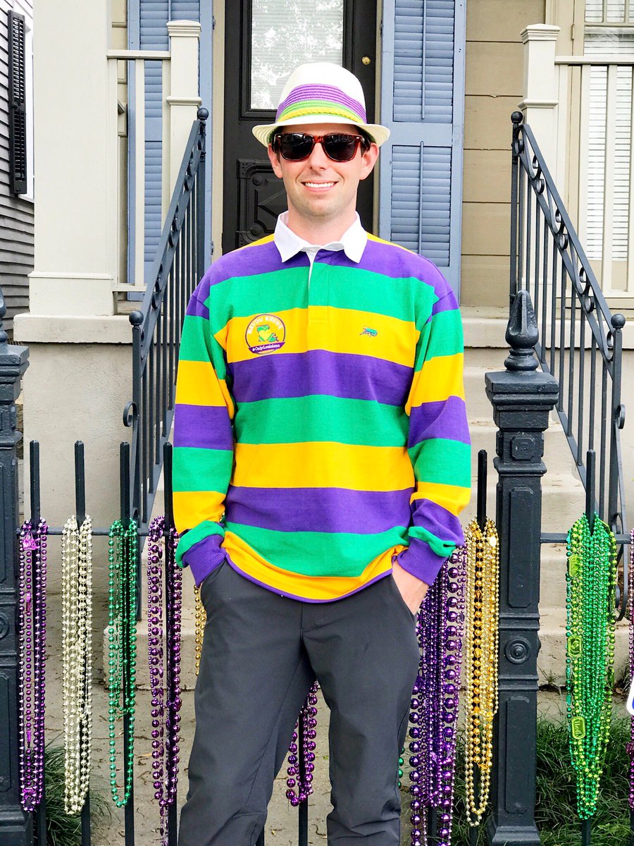 Ready for #ThothSunday, y’all! Proudly sporting my #BayouKrewe shirt &amp; @KreweofThoth fedora. Hail Thoth! 💜🎭💛📿💚  #MardiGras #NewOrleans #OnlyLouisiana