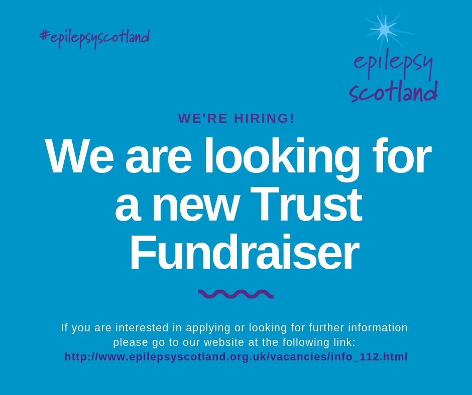 We are currently looking for a new Trust Fundraiser to join our team! If you are interested in applying or looking for further info, go to our website at the following link: lnkd.in/ek-vDZ4. Cosing date is Tuesday 12th March 2019. Good luck! #epilepsy #fundraising #jobs