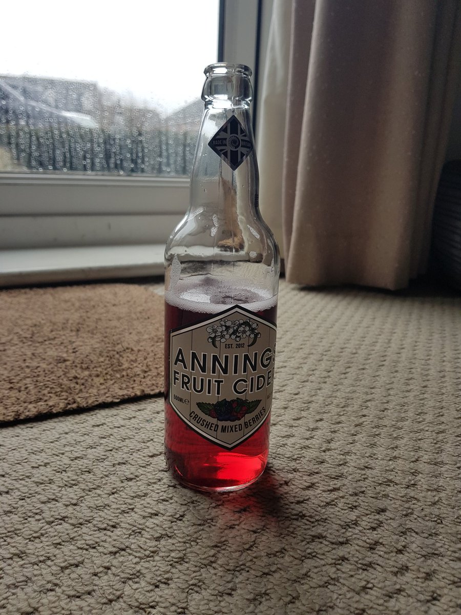 fifibb92's tweet image. When you need to feel summery on a rainy day and a horrible week at work, what better drink is there? Sink a few of @AnningsCider crushed mixed berries = #happyme