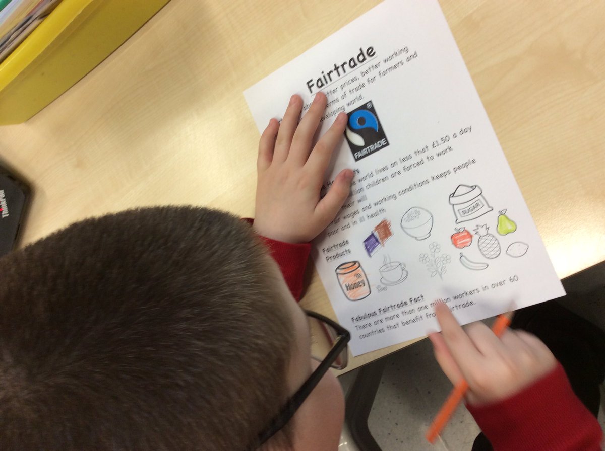 fairtraders's tweet photo. After we made Fairtrade flyers to be handed out to the public, we made posters for school. What a team! Everyone was focused and keen to take part. 😀😀🍓🍓@drumparkprimary #fairtradeEdUk https://t.co/ODdfyRNdcf