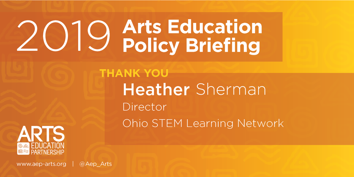aep_arts's tweet photo. Thank you, @Hbelle88 for joining us at today’s #ArtsEdBriefing &amp; discussing @OSLN’s work in #STEAM &amp; #STEM Ed! | #ArtsEd @Americans4Arts @EdCommission https://t.co/z7AGTvXnlx