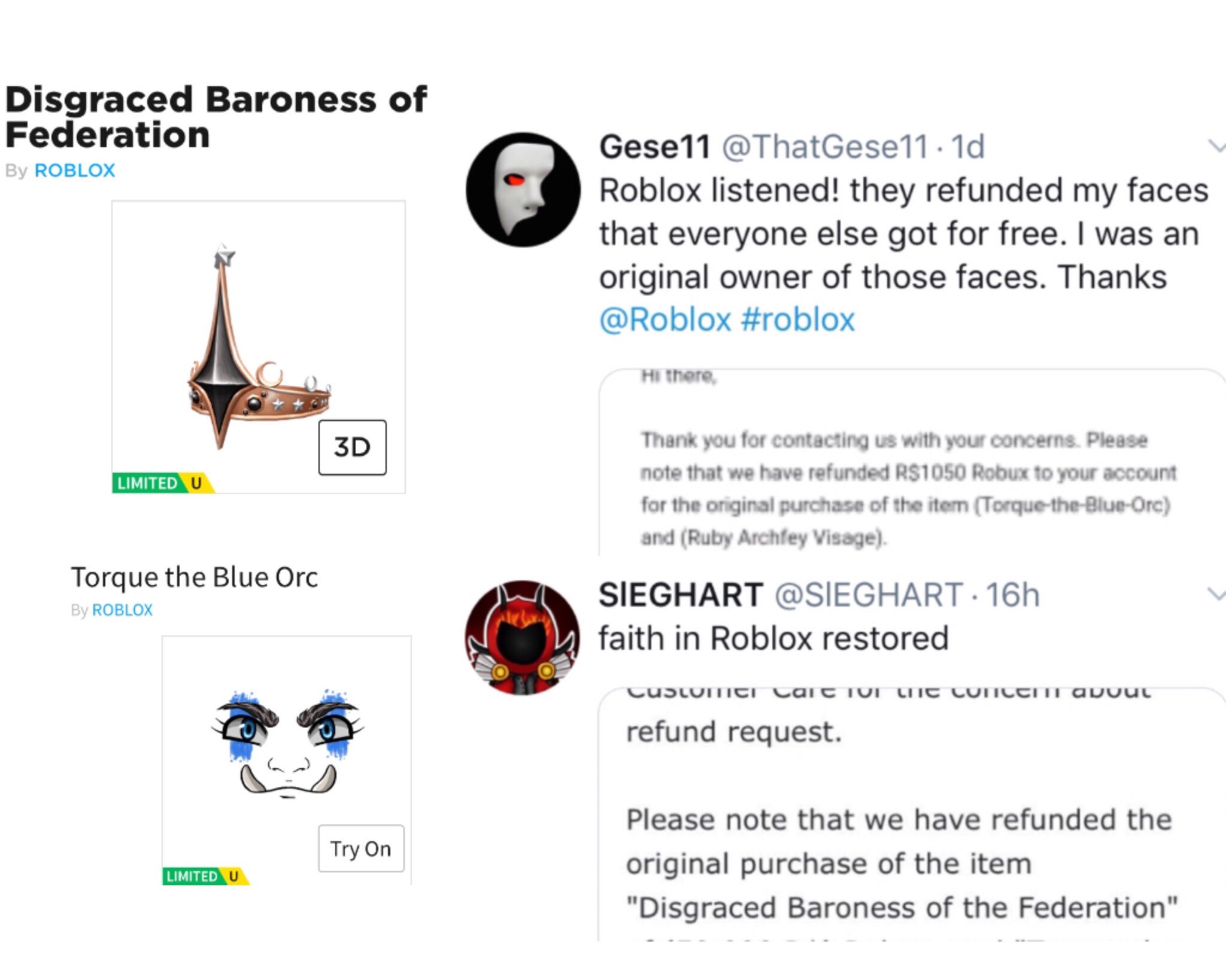 Lily On Twitter Wow Roblox Refunded The Money To The Ppl For That Mistake Some Of My Friends Were Affected By This And I M So Happy For Them Https T Co Ztrroiqr8p - how to get refund on robux