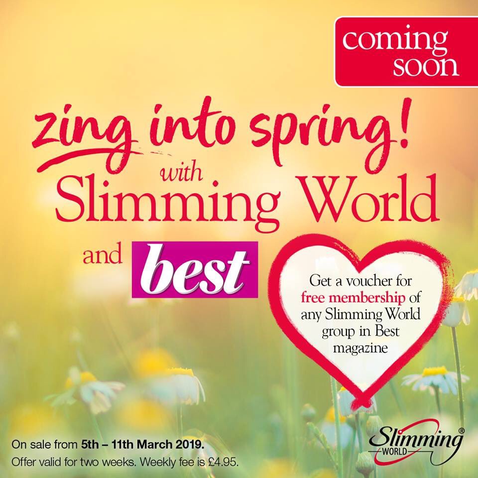 KellyCuff's tweet image. Spring board your weightloss this spring!! 
Pick up a copy of @BestMagOfficial for free membership to @SlimmingWorld 
Join our friendly supportive group  every Wednesday 5.30pm 
Duckmanton Methodist church. #duckmanton #staveley #bolsover #inkersall #poolsbrook