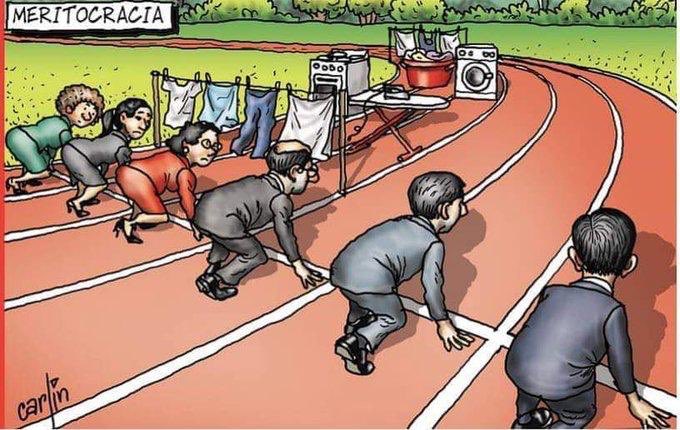 Winnie_Byanyima's tweet image. For many years, I’ve kept a cartoon like this on my office wall. Most men are not aware of their Male Privilege. So they come up with silly statements like “women shd compete equally”, assuming the ground is level from birth.  We women know it’s never  ever been equal. Wake up!