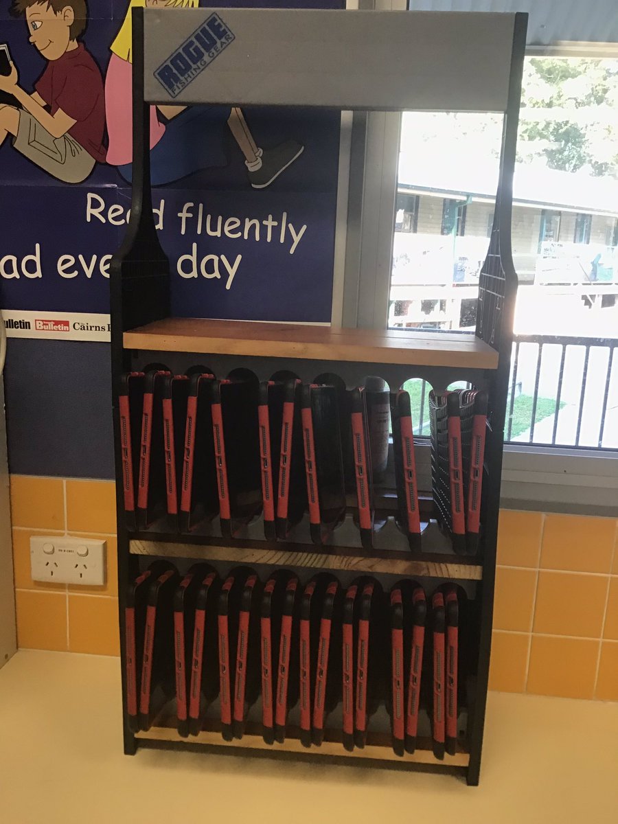 That moment when you decide to use your brother’s Rogue Fishing Rod Holder and deconstruct it into an IPAD rack for the classroom. <a href="/AppleEDU/">Apple Education</a>