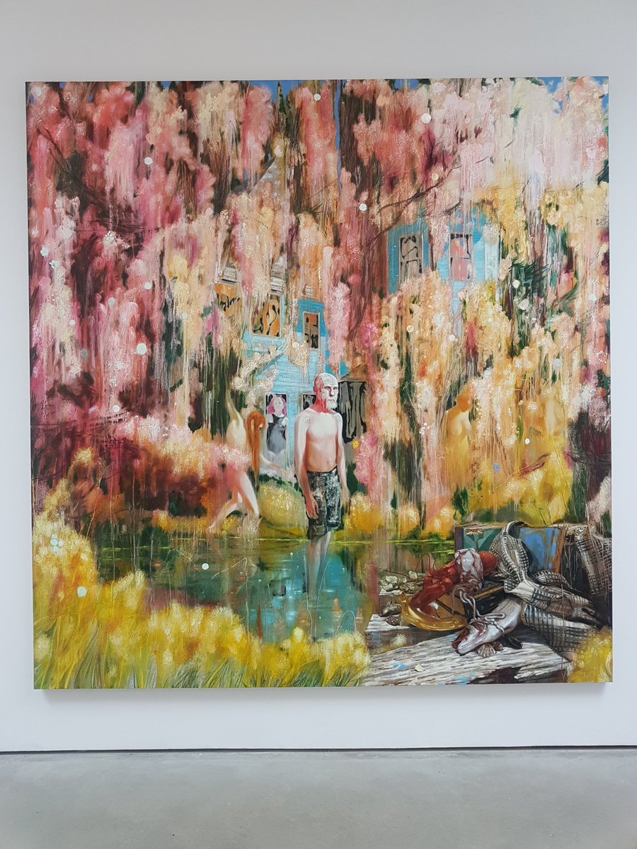 Izzy2503's tweet photo. Nigel Cooke's #PaintersBeachClub #exhibition @jerwoodgallery #Hastings @RussellTerryArt #artiststelescope #totastemakerontour https://t.co/i1SwLPZviR