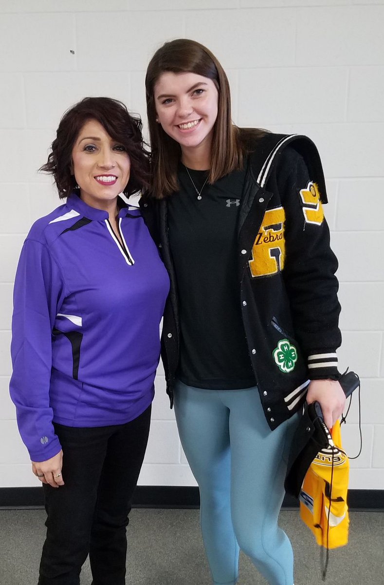 Indiana Elite North vs South leadership team member Juanita Goodwell with Kensey McKee <a href="/RochesterZebras/">RHS Zebras</a>. This is Kensey’s third year with us!