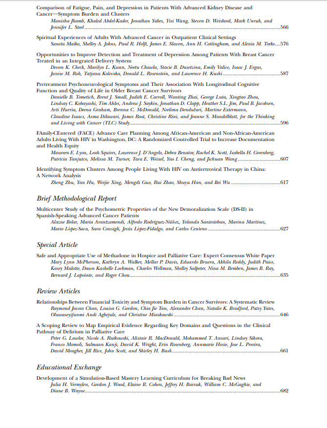 JPSMjournal's tweet photo. The March Issue of the @JPSMjournal is out! https://t.co/Y2BRax0uVh
Topics covered: Predatory publishing in #PalliativeCare, #LVAD, Palliative Sedation, #EoL in Nursing Homes, Symptoms in Renal Disease #NephPal, Spirituality, Adv Care Planning, Methadone & more!
#hpm #hpm19 https://t.co/FvDTuexh2D