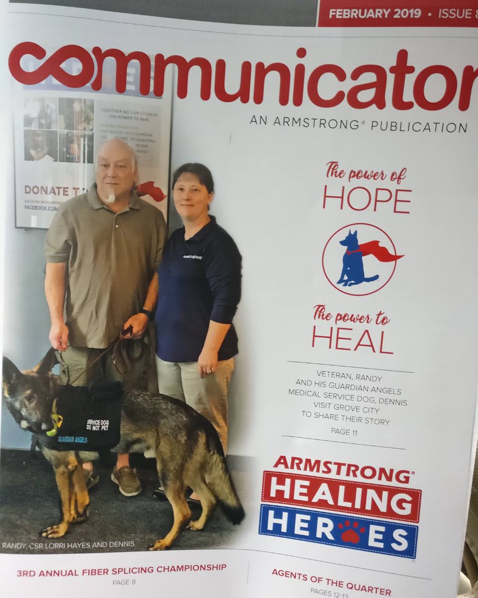 We 💙this!
Our good friends at #ArmstrongCable did a great story about Recipient, Randy, his Super#ServiceDog, Dennis and Lorri, the Armstrong Customer Service Rep. who told Randy about Armstrong's #HealingHeroes Campaign💙🐾😊
#Love #Family #GSD #ServiceDogs