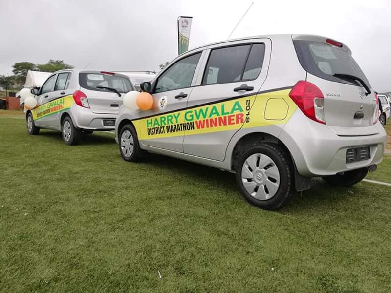 ...The vehicles that were won by Thobani Chagwe and Moramallo  Tjoka at the 2019 Harry Gwala Marathon.
