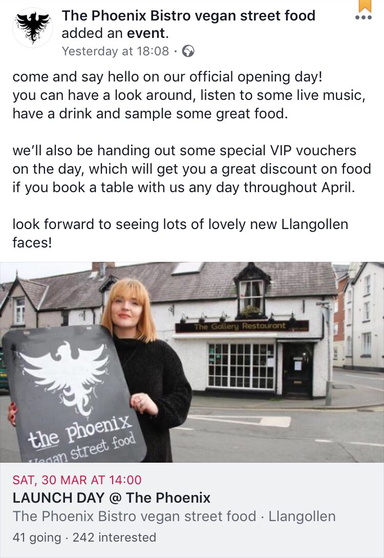 we have an opening day! 😁
#vegan #northwales #llangollen #eatoutveganwales