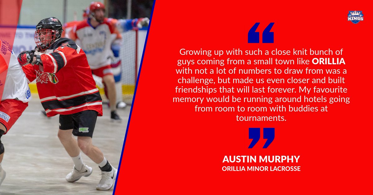 #MinorMemories: We're closing out the weekend in style. <a href="/austin11murphy/">Austin Murphy</a> played his minor with <a href="/OrilliaKingsLax/">OrilliaMinorLacrosse</a>. Playing with his buddies from a small town reinforced bonds between friends. Have a read on "Murph" here. #OLASAGM