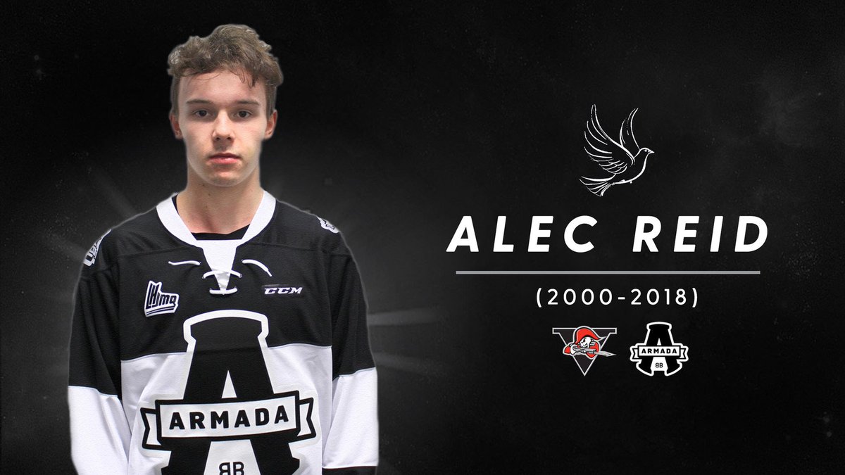 ScoutingService's tweet photo. The QMJHL family mourns the loss of Armada’s Alec Reid https://t.co/RPjcXc5VpT