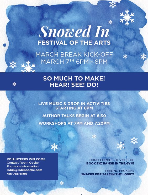 PsPalmerston's tweet photo. Snowed-In on Thursday, March 7 from 6-8PM https://t.co/qkFYua9scy