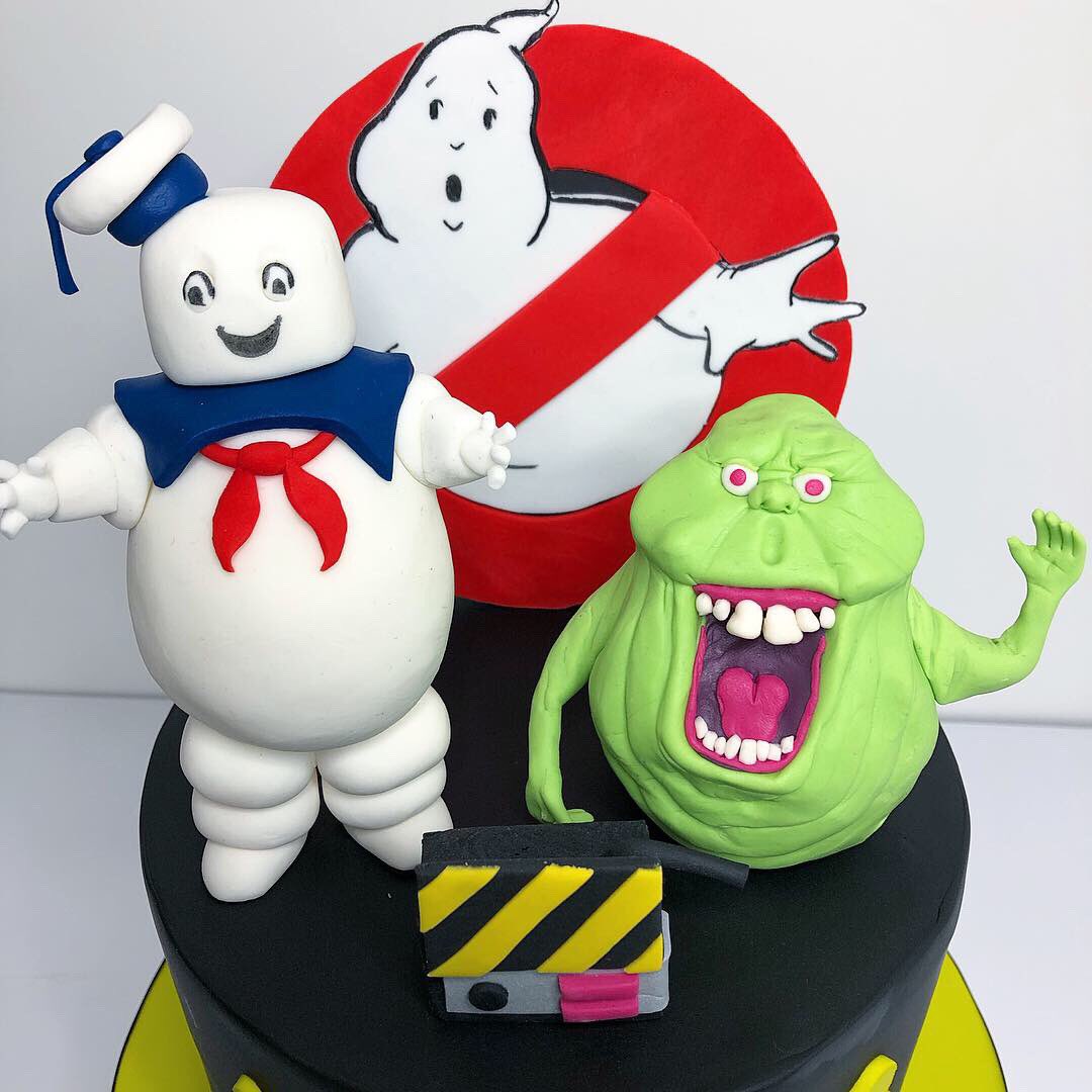 Tidbits Treats If There S Somethin Strange In Your Neighborhood Who Ya Gonna Call Ghostbusters Happy 4th Birthday Jack Ghostbusters Ghostbusterscake Slimer Marshmallowman Cake Cakes Birthdaycakes Sthelenscakes